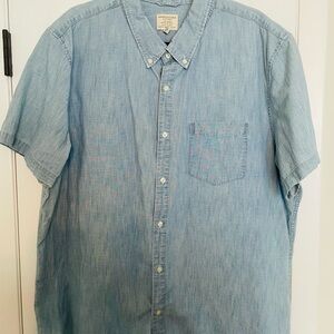 Light Blue Denim Short Sleeve Shirt